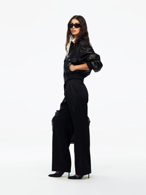 CROPPED LEATHER JACKET