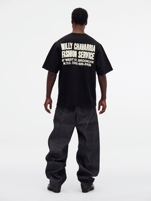 "FASHION SERVICES" - STANDARD TEE - BLACK