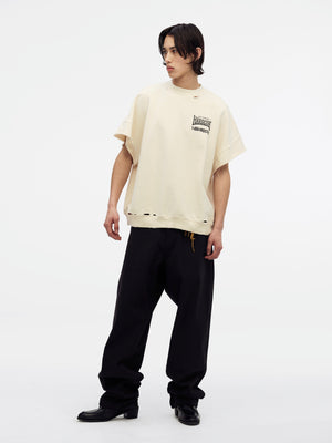 "HARDCORE" - MUSCLE TEE - SNOW WHITE