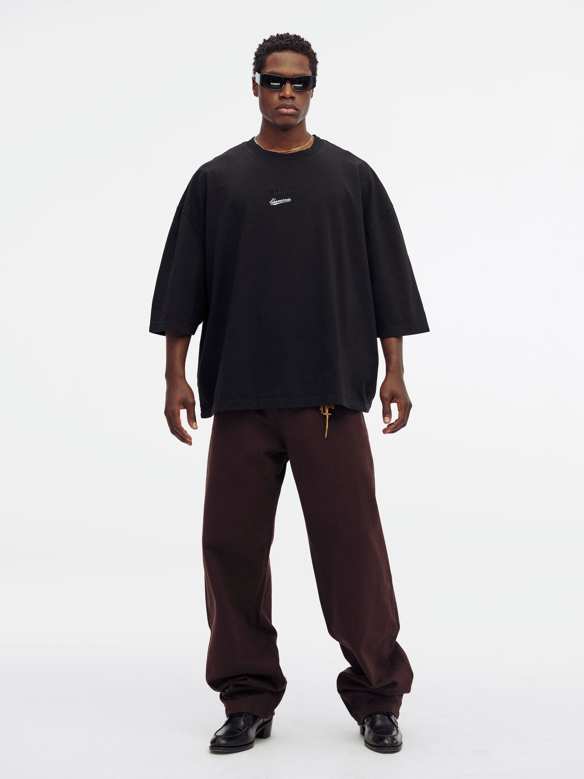 トップス WILLY CHAVARRIA BUFFALO GOLF POLO MESH L Buffalo Golf Polo in Solid Black – SVRN