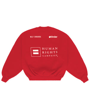 WILLY CHAVARRIA x TINDER CREWNECK - RED