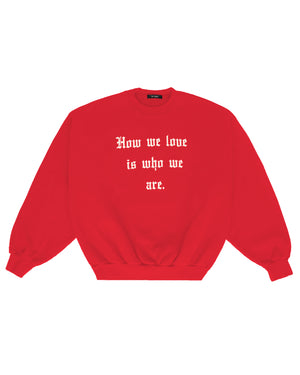 WILLY CHAVARRIA x TINDER CREWNECK - RED