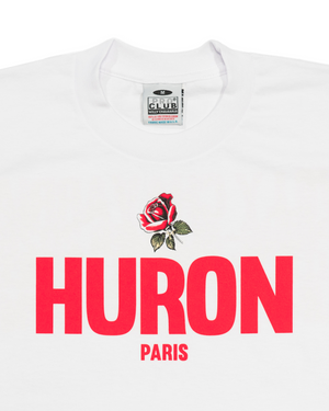 SS26 HURON ROSE SHOW TEE - WHITE