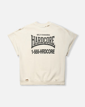 HARDCORE MUSCLE TEE - SNOW WHITE