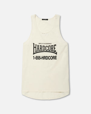 HARDCORE WILLY TANK TOP - SNOW WHITE