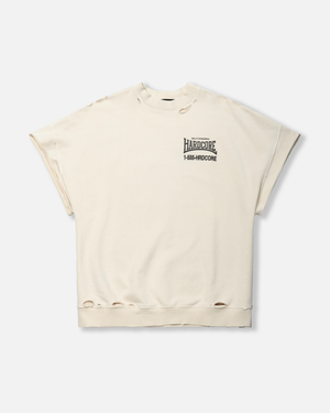 HARDCORE MUSCLE TEE - SNOW WHITE