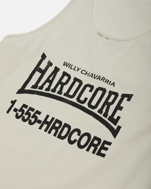 HARDCORE WILLY TANK TOP - SNOW WHITE