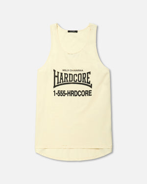 "HARDCORE" WILLY TANK TOP - SNOW WHITE