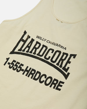 "HARDCORE" WILLY TANK TOP - SNOW WHITE