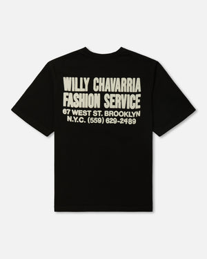 "FASHION SERVICES" - STANDARD TEE - BLACK
