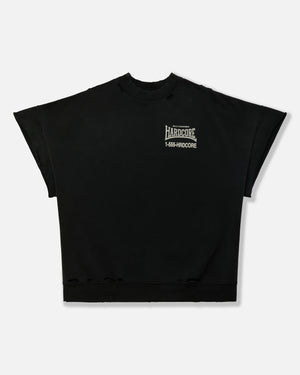 "HARDCORE" - MUSCLE TEE - BLACK BEAUTY