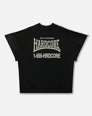 "HARDCORE" - MUSCLE TEE - BLACK BEAUTY