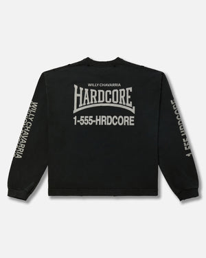"HARDCORE" BUFFALO L/S TEE - BLACK BEAUTY