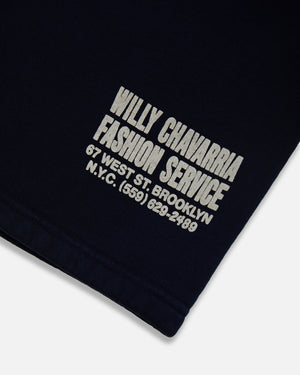 "FASHION SERVICES" - BUFFALO SWEATSHORT - PEACOAT