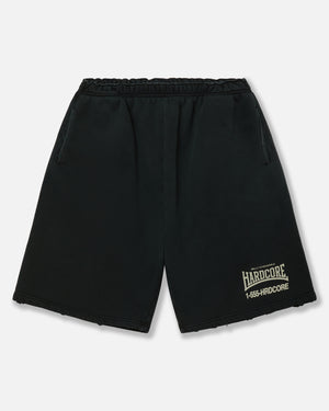 "HARDCORE" BUFFALO SWEATSHORT - BLACK BEAUTY