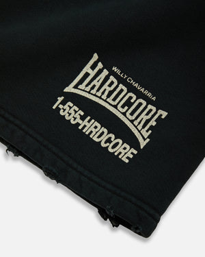 "HARDCORE" BUFFALO SWEATSHORT - BLACK BEAUTY
