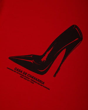 HER PLEASURE STILETTO - T-SHIRT DRESS - RED HOT