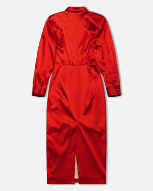 POLO DRESS - RED HOT