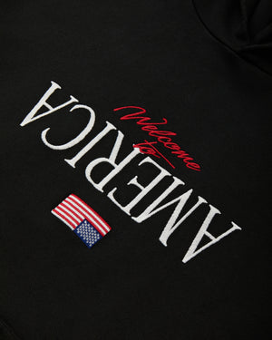 WELCOME TO AMERICA - HOOLIGAN HOODIE - BLACK BEAUTY