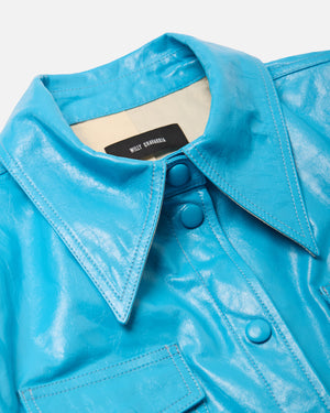 LTHR CHAVELA S/S SHIRT - BOUR. BLUE