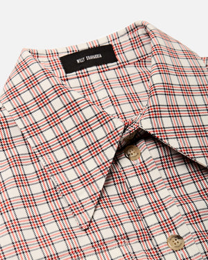 CHAVELA S/S SHIRT - RED/WHT PLAID