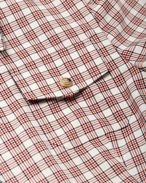 CHAVELA DRESS - RED/WHT PLAID