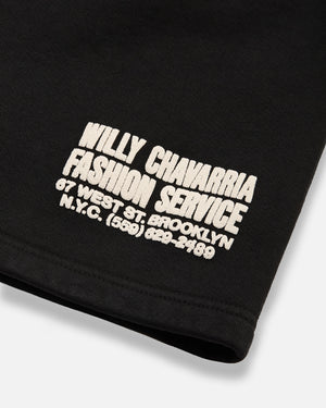 "FASHION SERVICES" - BUFFALO SWEATSHORT - BLACK BEAUTY