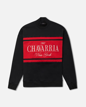 CHAVARRIA STRIPE - GILROY CREWNECK - BLACK BEAUTY