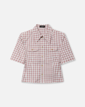 CHAVELA S/S SHIRT - RED/WHT PLAID
