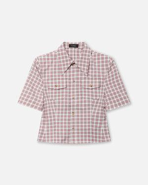 CHAVELA S/S SHIRT - RED/WHT PLAID