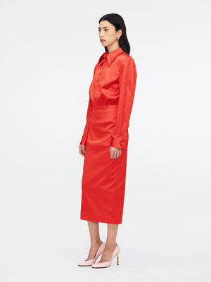 POLO DRESS - RED HOT