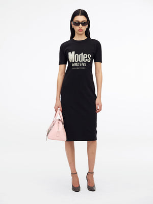 MODES DE WILLY -T SHIRT DRESS - BLACK BEAUTY