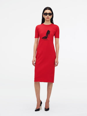 HER PLEASURE STILETTO - T-SHIRT DRESS - RED HOT