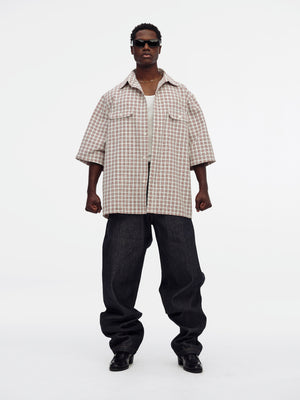 SS CORCORAN SHIRT - RED/WHT PLAID