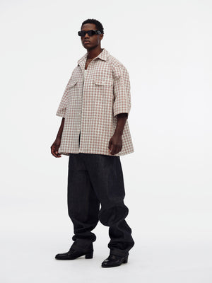 SS CORCORAN SHIRT - RED/WHT PLAID