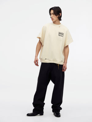 "HARDCORE" - MUSCLE TEE - SNOW WHITE