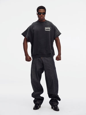 "HARDCORE" - MUSCLE TEE - BLACK BEAUTY