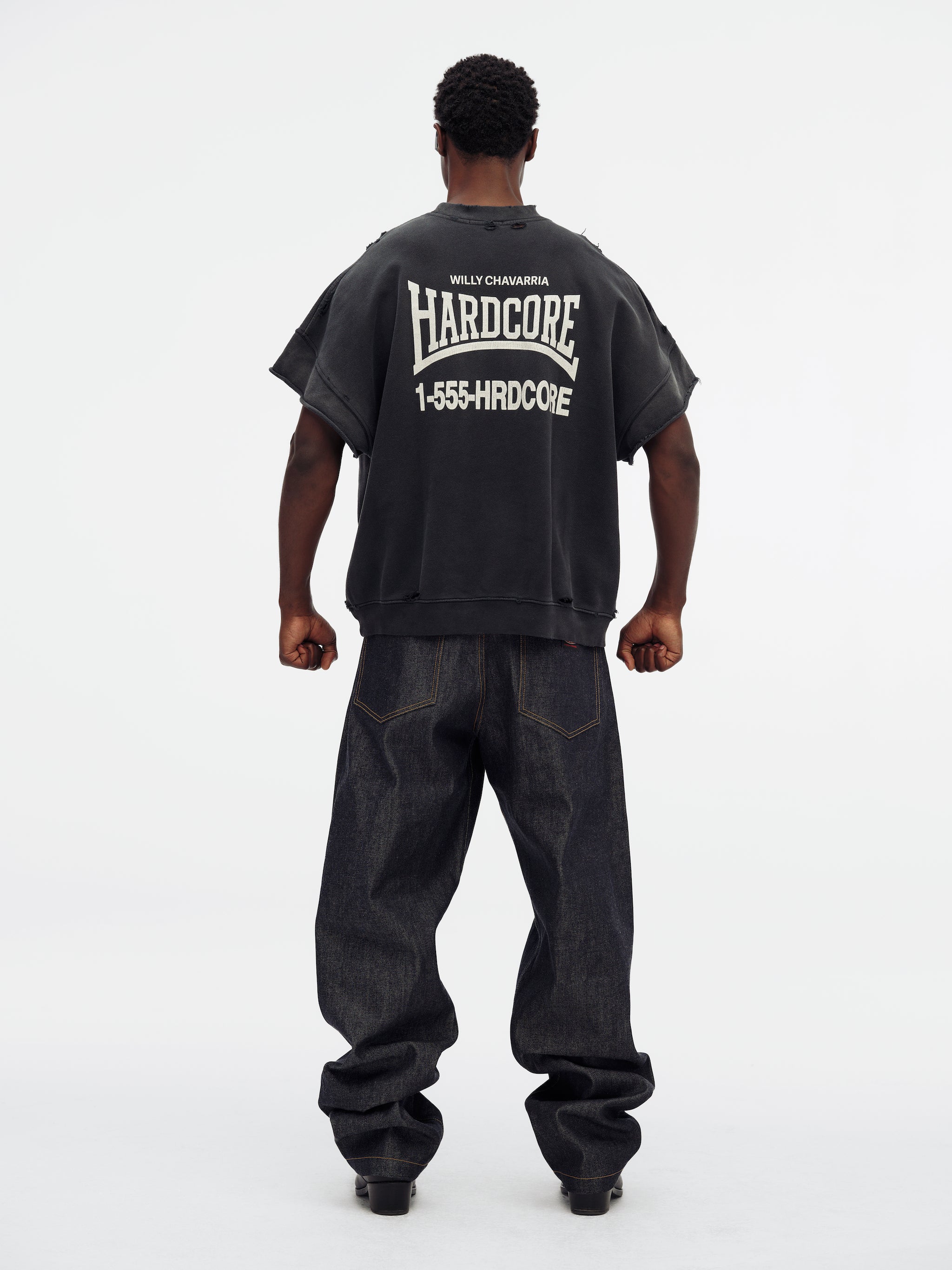 WILLY INSIDE OUT MUSCLE TEE - BLACK | Willy Chavarria