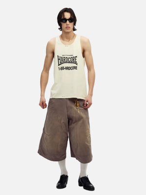 "HARDCORE" WILLY TANK TOP - SNOW WHITE