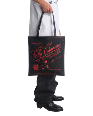 CASA DE CHAVARRIA LABEL TOTE - RED/BLACK