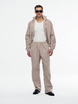 RUFF RIDER TRACK PANT - RED/WHITE PICNIC PLAID