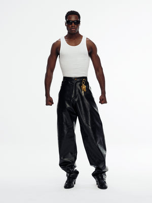 LTHR BAD BOY JEAN - BLACK BEAUTY