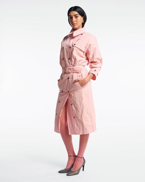 TRENCH DRESS - CHICLE