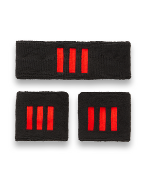 ADIDAS X WC SWEATBAND 3 PACK SET - BLACK
