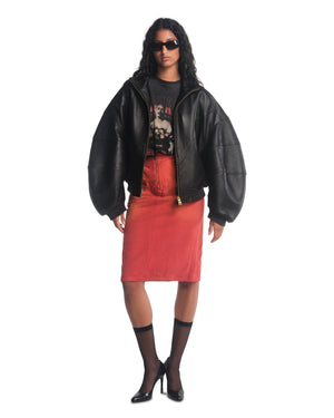 RUFF RIDER LEATHER JACKET - BLACK