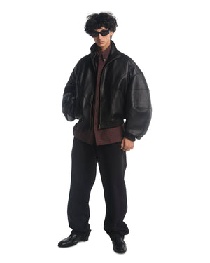 RUFF RIDER LEATHER JACKET - BLACK