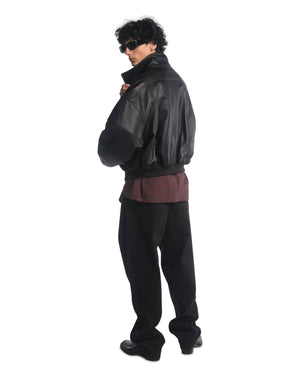 RUFF RIDER LEATHER JACKET - BLACK