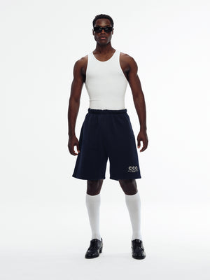 "CCC" BUFFALO SWEATSHORT - PEACOAT