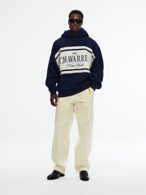CHAVARRIA STRIPE GILROY HOODIE - PEACOAT