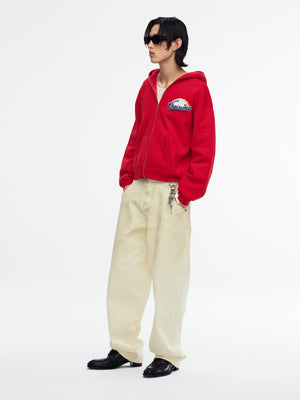 FABULOSO - SHRUNKEN HOODIE - RED HOT